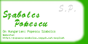 szabolcs popescu business card